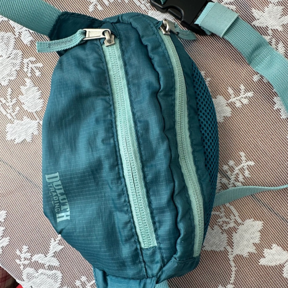 Duluth Trading Co Fanny Pack Unisex OS Teal Excellent Ripstop Nylon Waist Bag - Picture 3 of 4